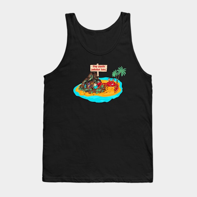 Stop plastic pollution here. Tank Top by Virtual Designs18